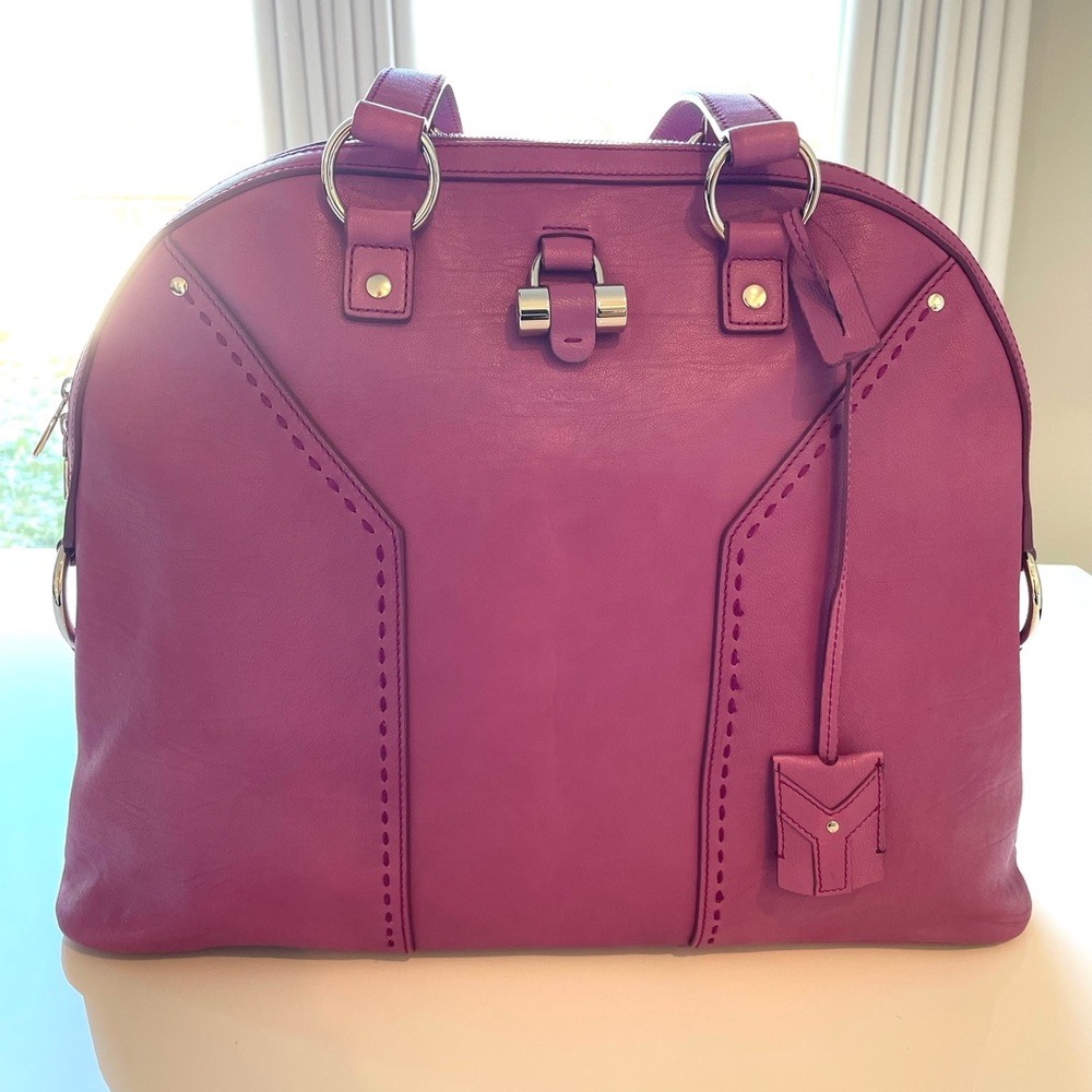 SOLD Yves Saint Laurent Bubble Pink Oversized Muse Bag.